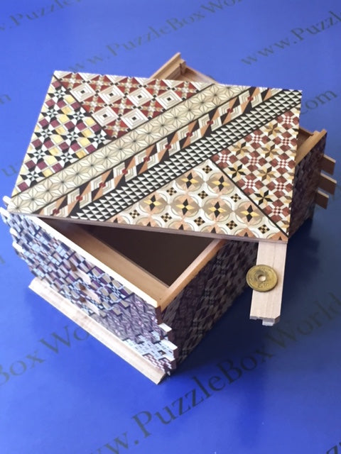 7 Sun 72 +1 Step Yosegi Japanese Puzzle Box
