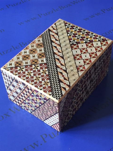7 Sun 72 +1 Step Yosegi Japanese Puzzle Box