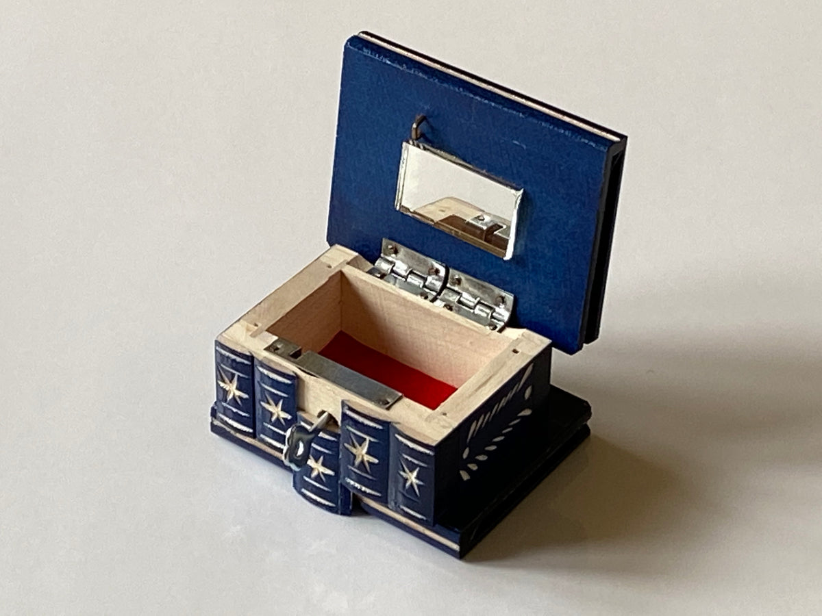 SMALL Romanian Secret Puzzle Box (Blue)