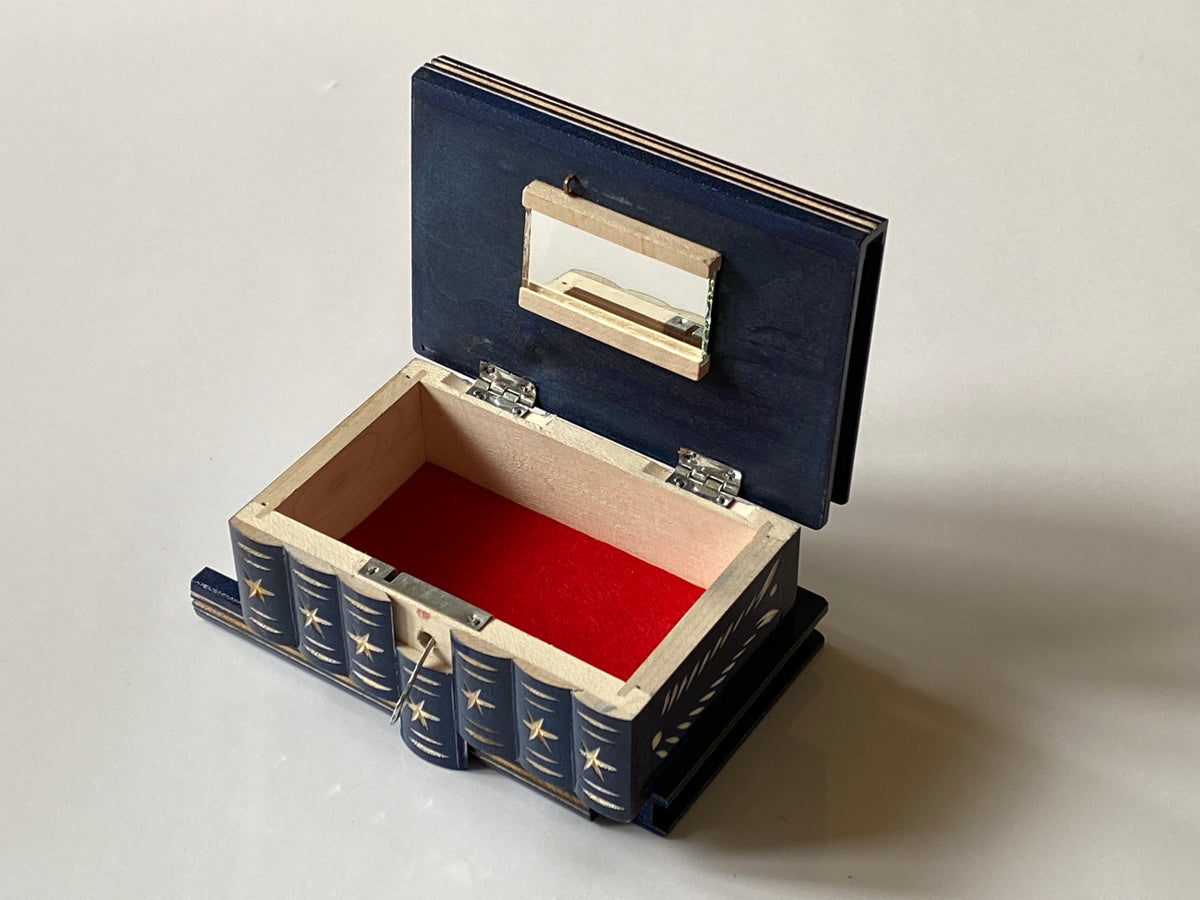 Romanian Secret Puzzle Box (Blue)