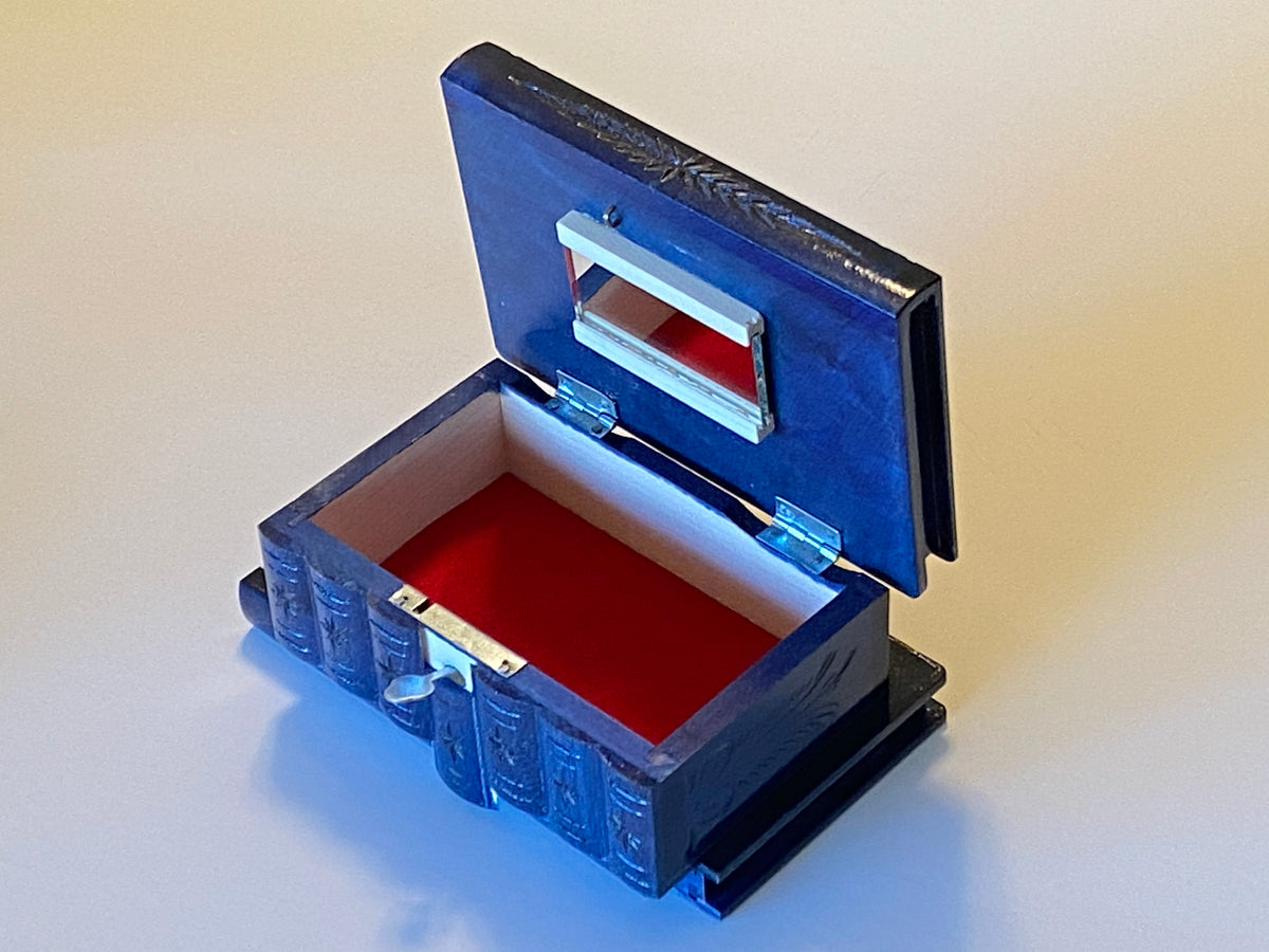 Romanian Secret Puzzle Box (Solid Blue)