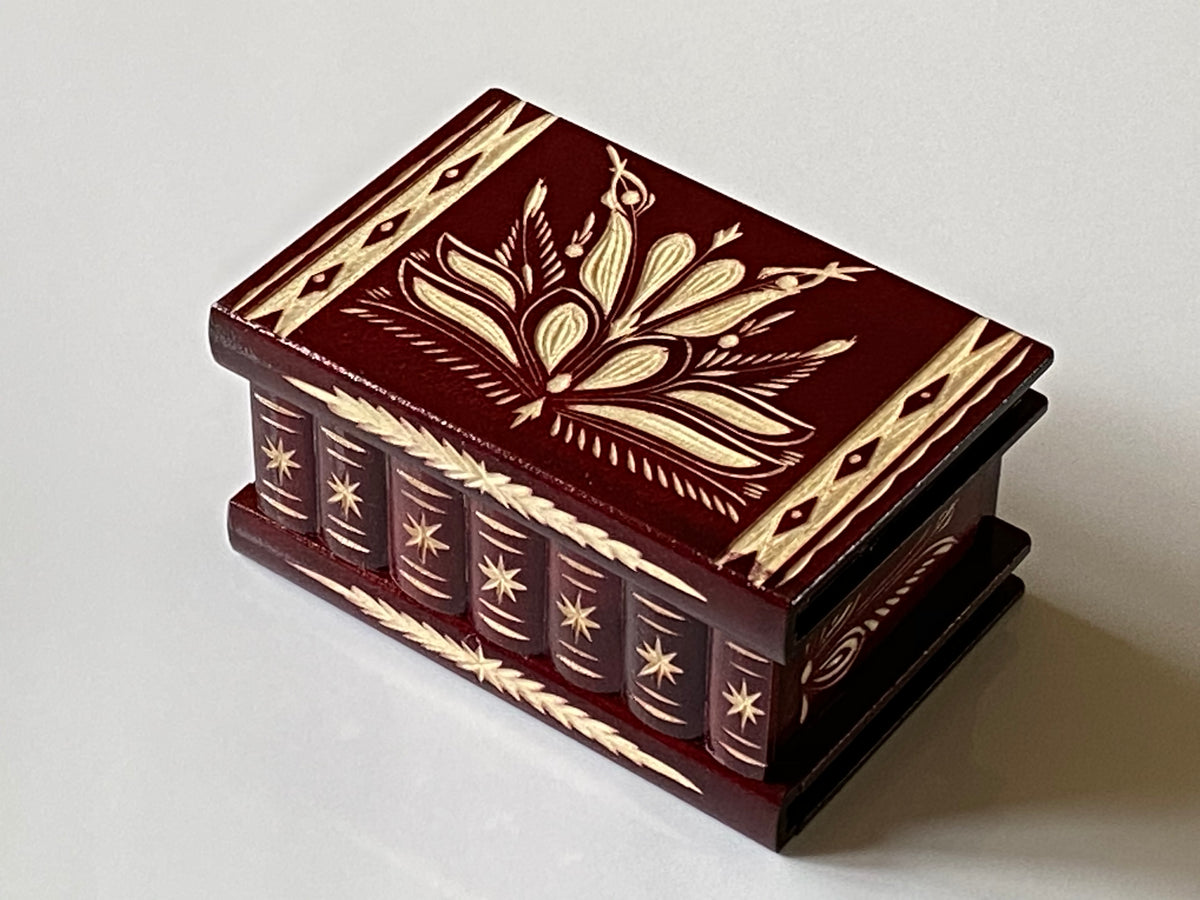 Romanian Secret Puzzle Box (Maroon)