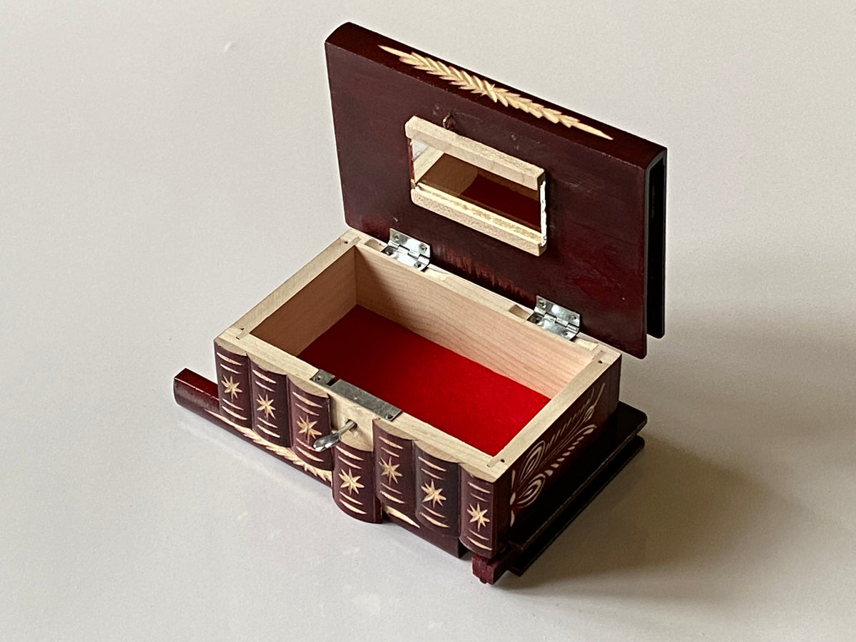 Romanian Secret Puzzle Box (Maroon)