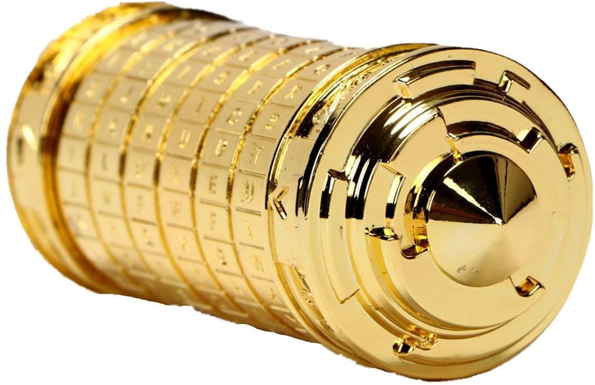 Cryptex Puzzle (Da Vinci Code) -GOLD COLOR-!
