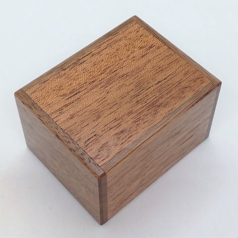 2 Sun 7 Step Walnut/Mahogany Japanese Puzzle Box