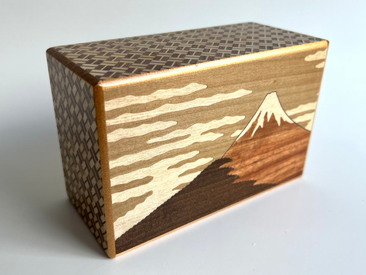 5 Sun 10 Step Aka Fuji Japanese Puzzle Box By Mr. Yamanaka