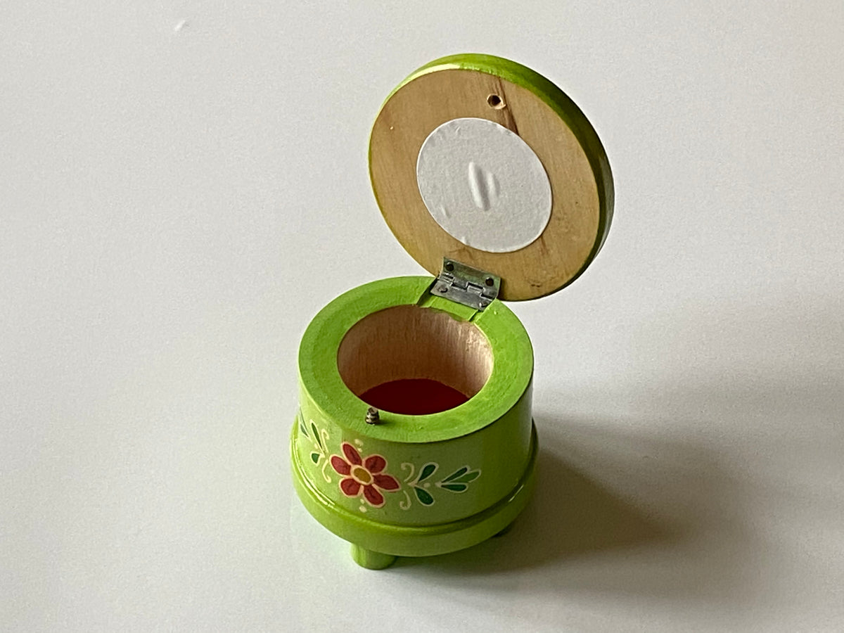 ROUND Romanian Secret Puzzle Box (Green)