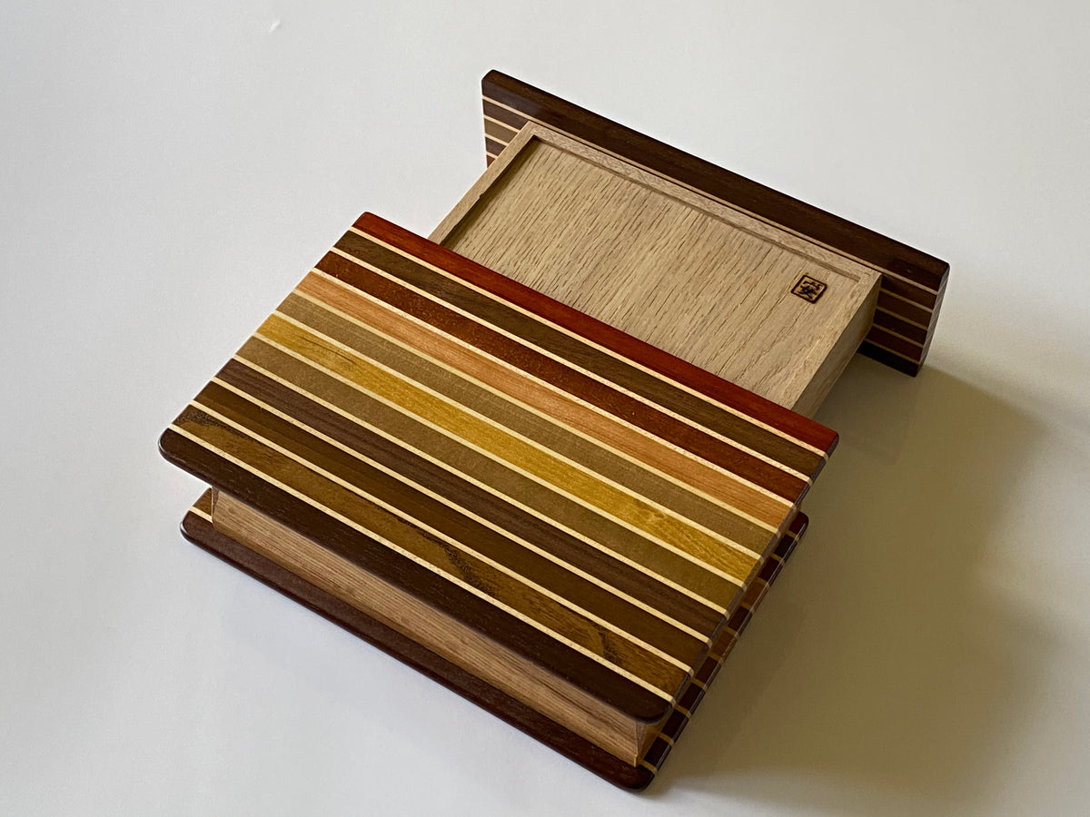 Vintage Book Japanese Puzzle Box by Akio Kamei P-6-3