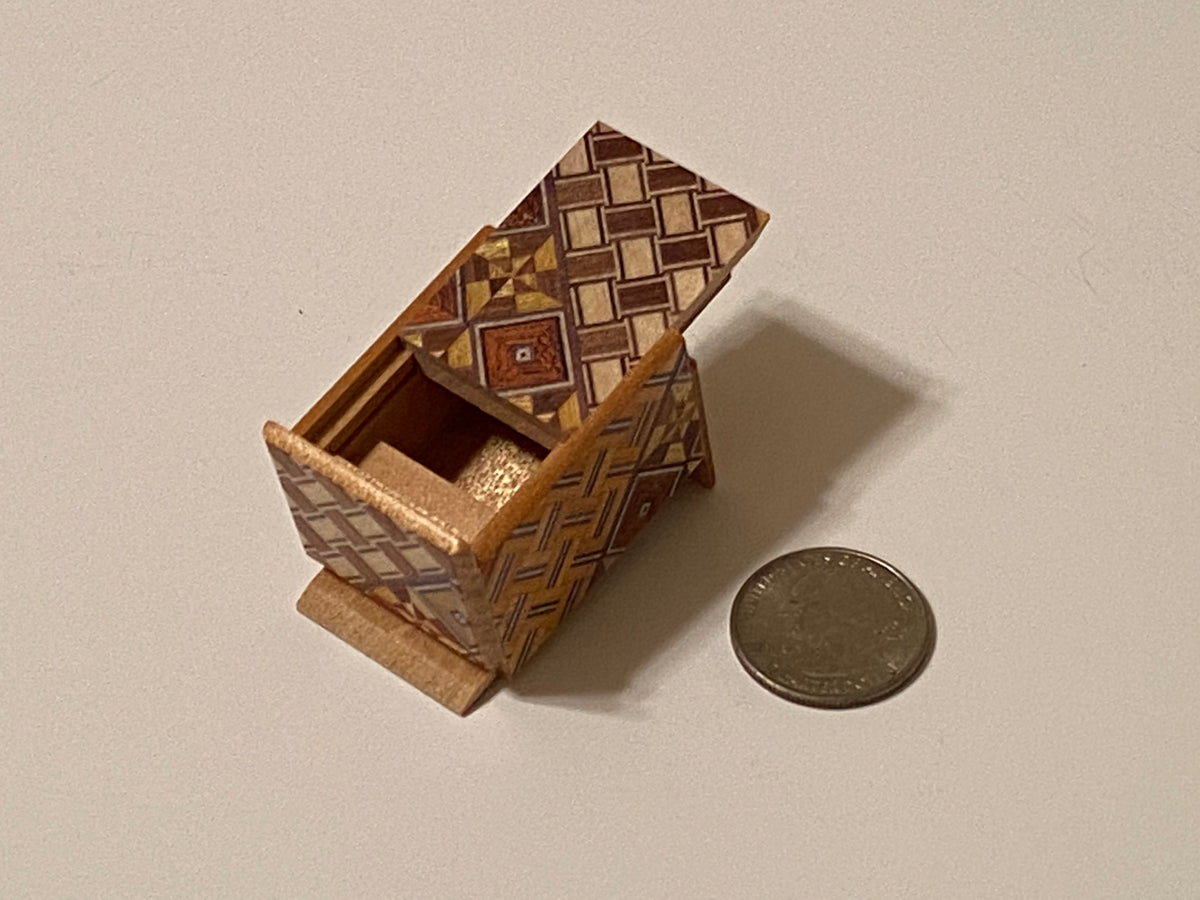 10 Step Mame Yosegi Traditional Japanese Puzzle Box