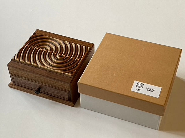 Ripple Out FIRE Limited Edition Japanese Puzzle Box by Osamu Kasho - RARE