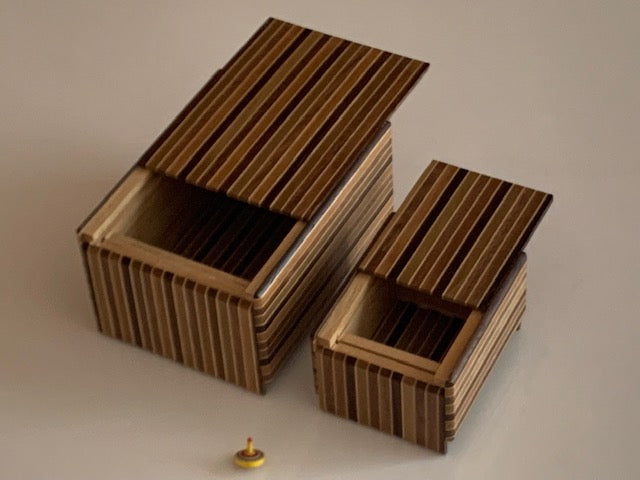 3 Sun 4 Step Nested MUKU Japanese Puzzle Box