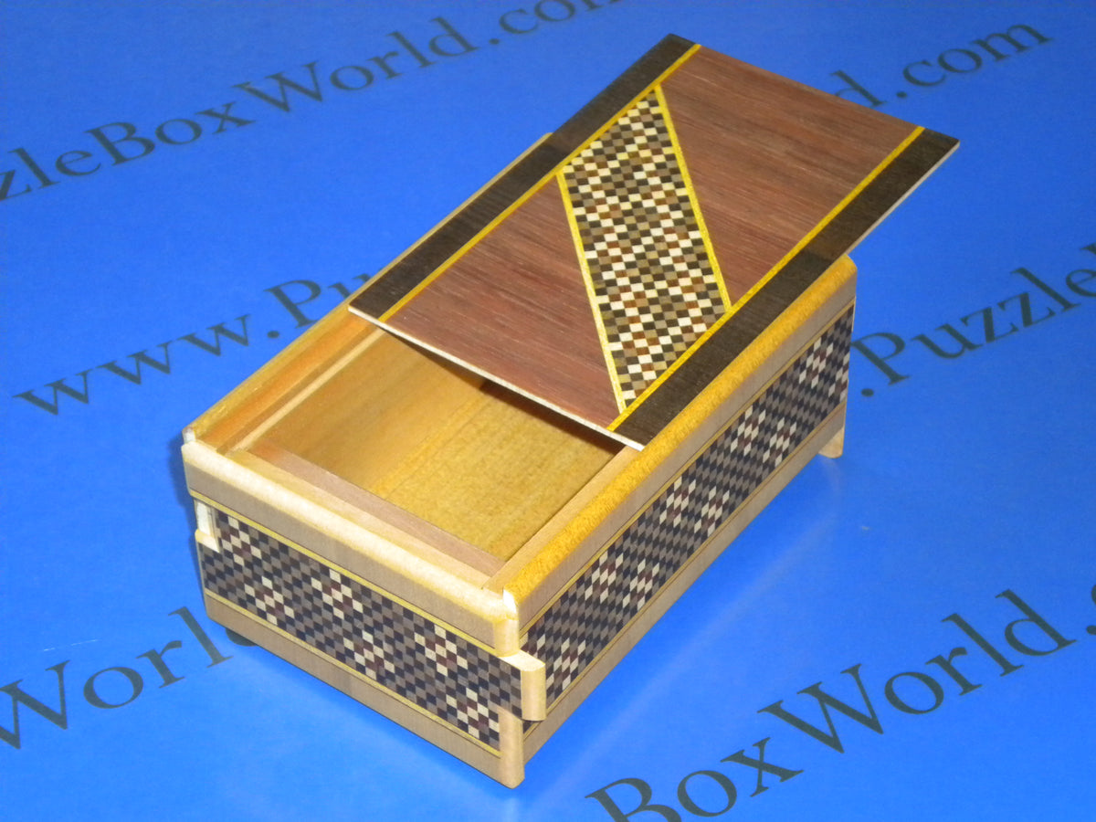 5 Sun 7 Step Traditional Secret Japanese Puzzle Box by Yoshiyuki Ninomiya - RARE!