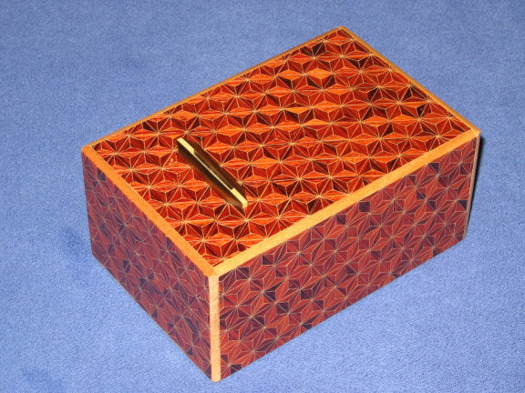5 Sun 10 Step Akaasa Japanese Puzzle Box Coin Bank