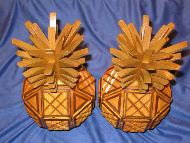 Pineapple Secret Puzzle Boxes by Hiroshi Iwahara