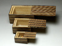 4 Sun 4 Step Nested MUKU Japanese Puzzle Boxes