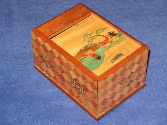 Vintage Japanese Cigarette Puzzle Box Dispenser