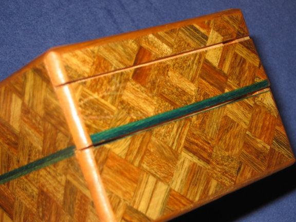 Vintage Rare 5 Sun Double Compartment Japanese Puzzle Box