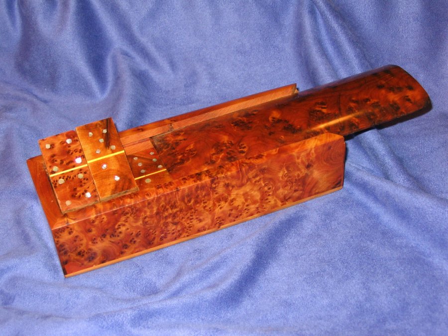 Moroccan Thuya Burl Wood Domino Set