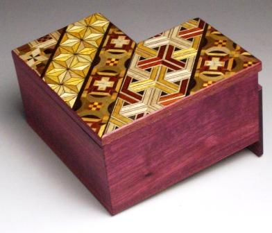Yosegi Mechanism Japanese Puzzle Box 3