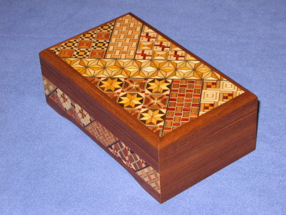 Yosegi Zaiku Japanese Ring Box Case