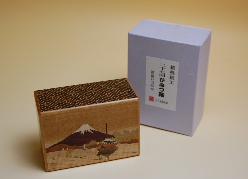 4 Sun 27 Step Sansui Zougan Saya Japanese Puzzle Box