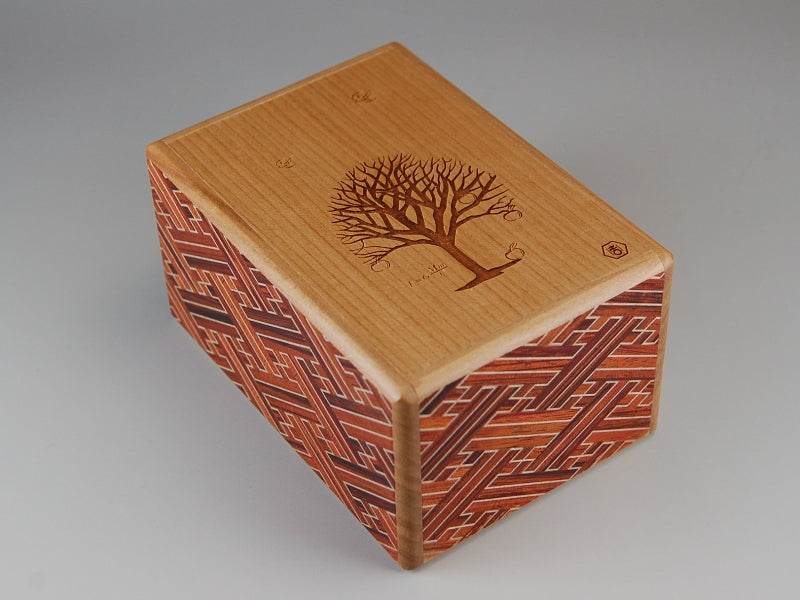 Box with a Tree (Red Saya Special Edition) Japanese Puzzle Box