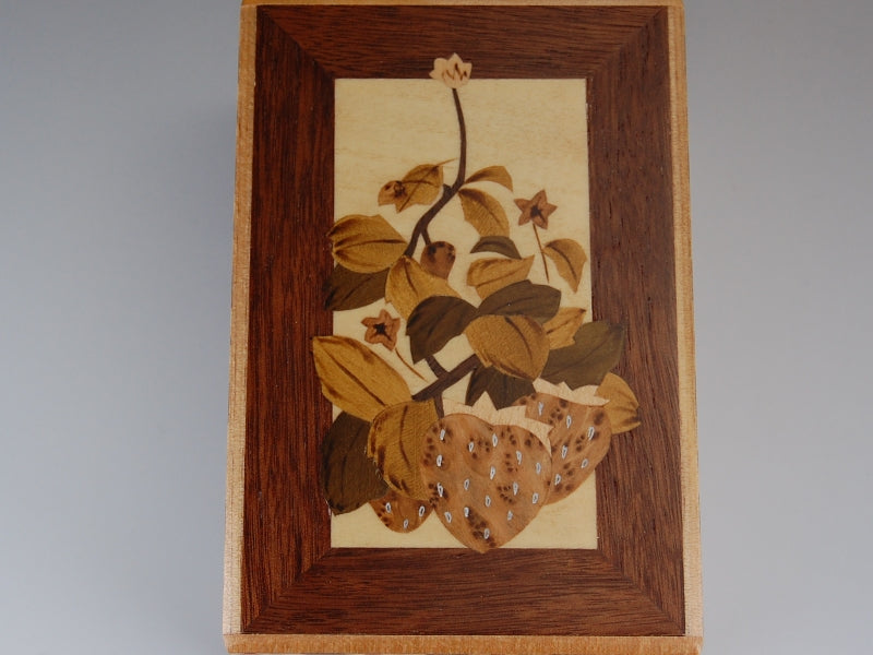 5 Sun 10 Step Strawberry Japanese Puzzle Box with Secret Drawer