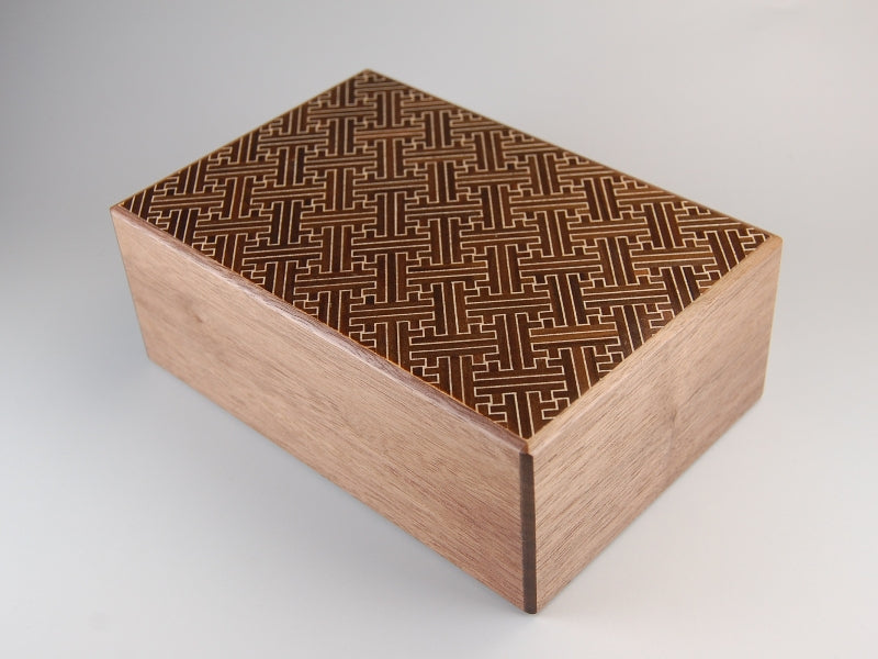6 Sun 7 + 1 Step Saya//Natural Wood Japanese Puzzle Box