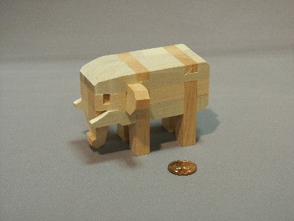 13 Piece Elephant Kumiki Japanese Puzzle 