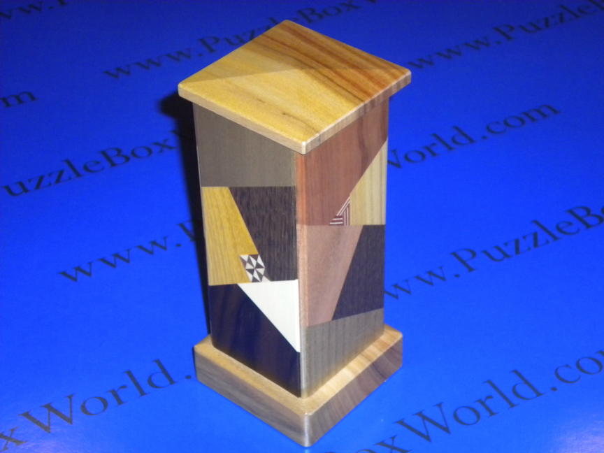 Post Type Money Bank Puzzle Box by Hiroshi Iwahara