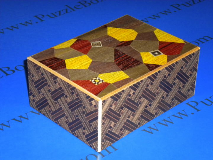 5.5 Sun 21 + 1 Step Ran Yosegi/Saya Japanese Puzzle Box