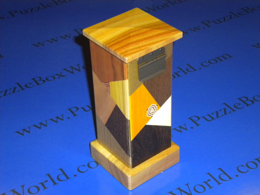 Post Type Money Bank Puzzle Box by Hiroshi Iwahara