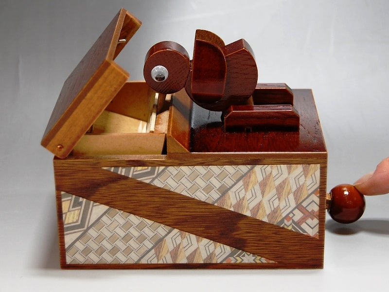 Yosegi Zaiku Bird Japanese Tooth Pick Dispenser