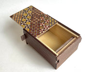 4 Sun 10 Step Yosegi/Walnut Japanese Puzzle Box