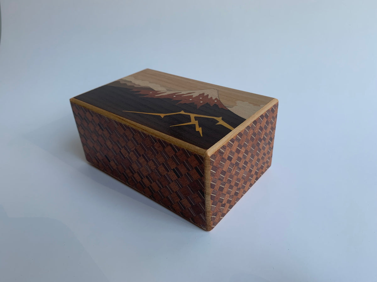 5 Sun 10 Step Kaminari Fuji Japanese Puzzle Box By Mr. Yamanaka