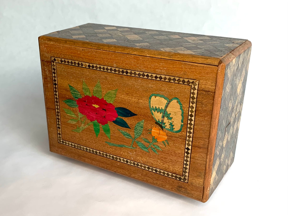 REPAIRABLE Vintage 6 Sun 50 Step Sansui Zougan Japanese Puzzle Box