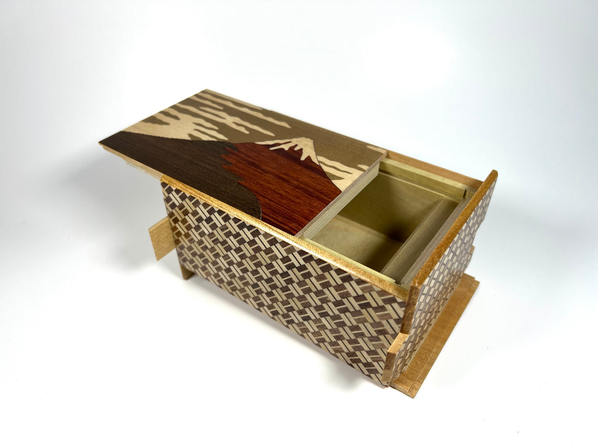 5 Sun 21 Step Aka Fuji Japanese Puzzle Box
