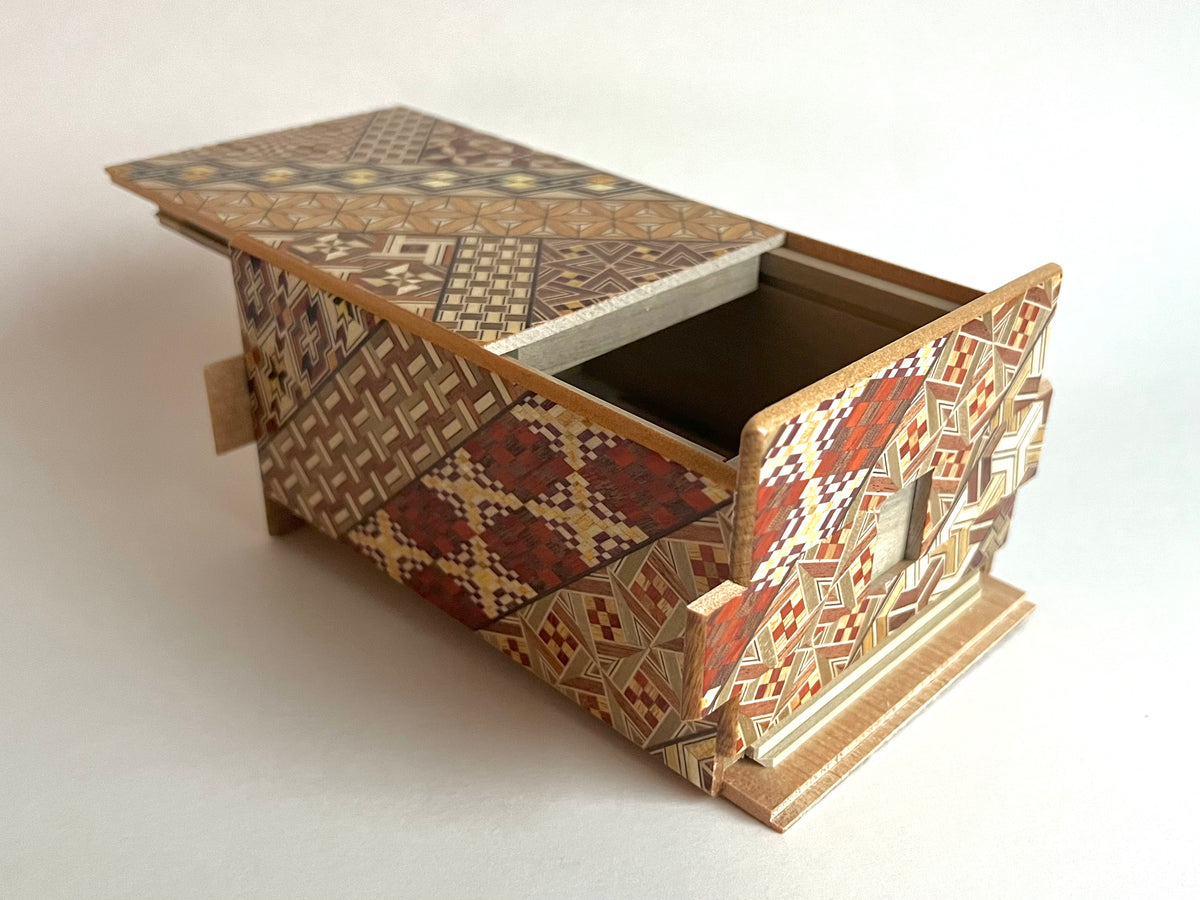 5 Sun 35 +1 Step Yosegi Japanese Puzzle Box