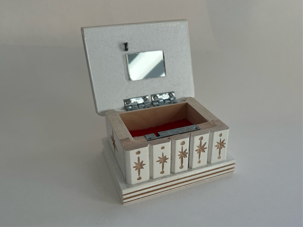 SMALL Romanian Secret Puzzle Box (White)