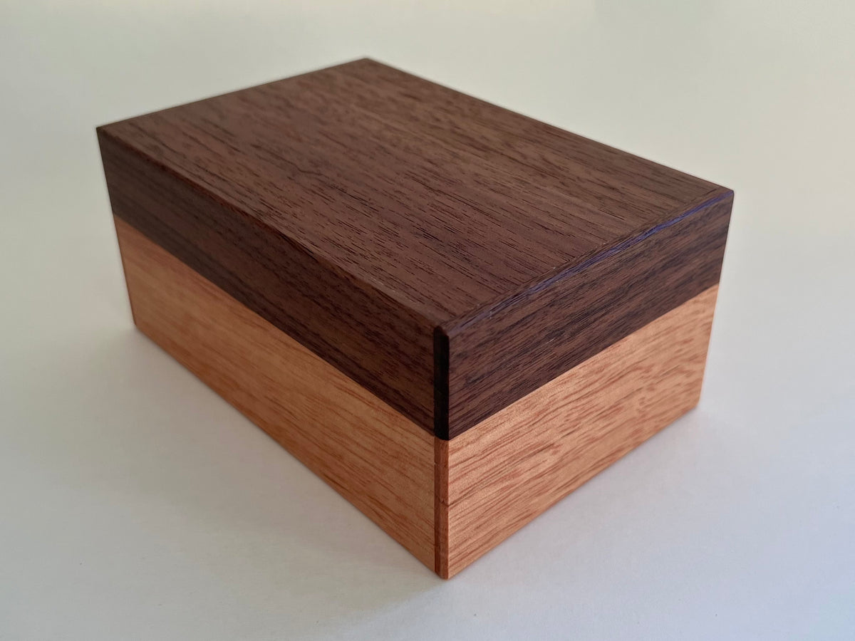 5 Sun 7 Two-Toned Walnut Japanese Secret Puzzle Box