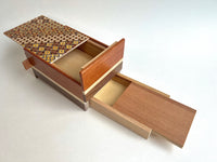 5 Sun 10 Step Yosegi/Natural Wood "Secret Drawer" Puzzle Box