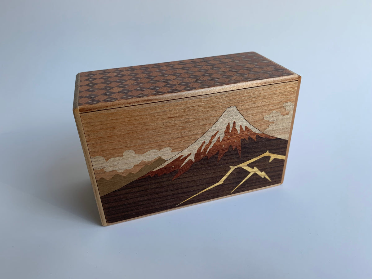 5 Sun 10 Step Kaminari Fuji Japanese Puzzle Box By Mr. Yamanaka