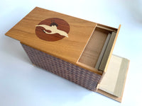 6 Sun 14 Step Aka Fuji Double Compartment Japanese Puzzle Box