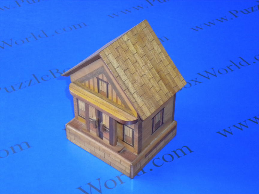 Vintage Japanese House Secret Puzzle Box Bank