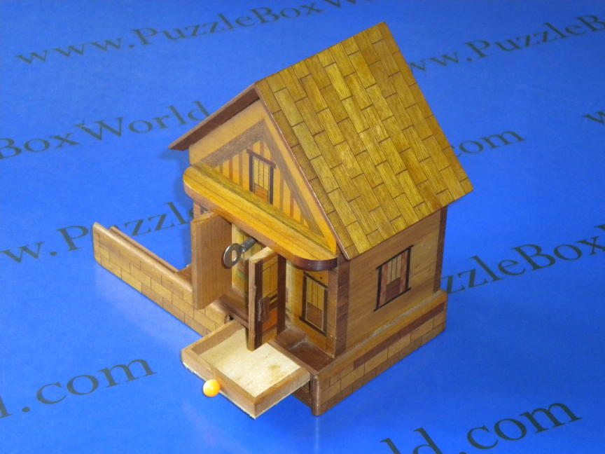 Vintage Japanese House Secret Puzzle Box Bank