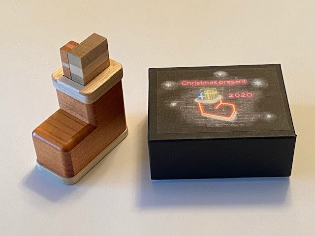 Christmas Boots Japanese Secret Puzzle Box by Yasuaki Kikuchi