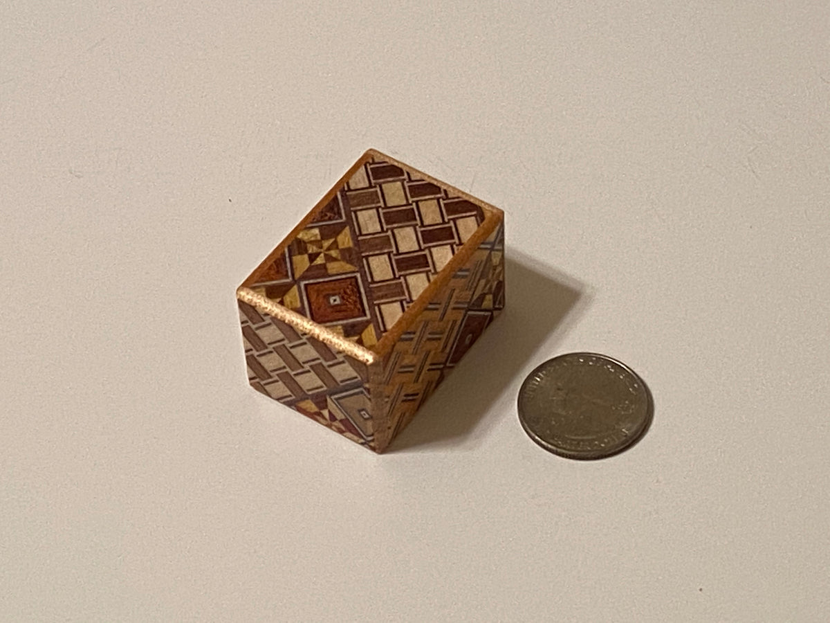 10 Step Mame Yosegi Traditional Japanese Puzzle Box