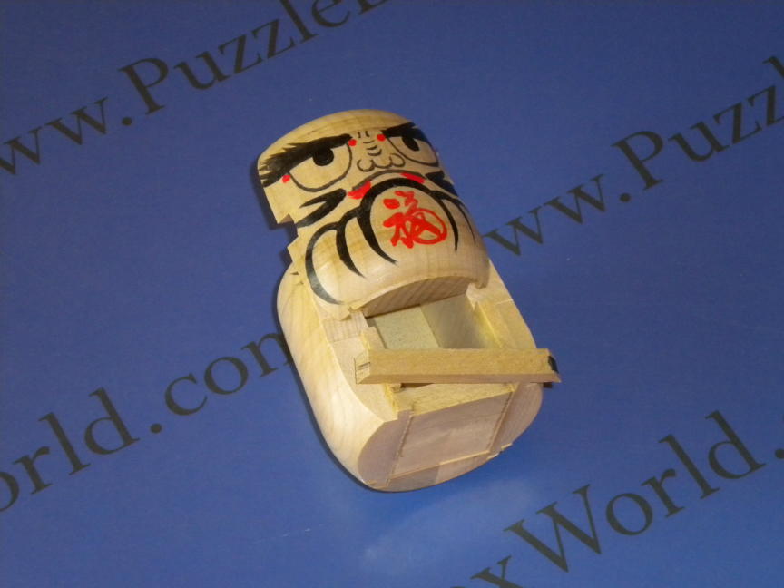 ini Daruma Japanese Kumiki Puzzle Bank