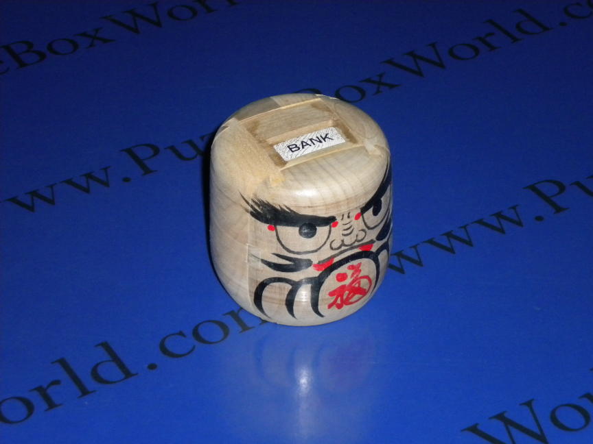 ini Daruma Japanese Kumiki Puzzle Bank