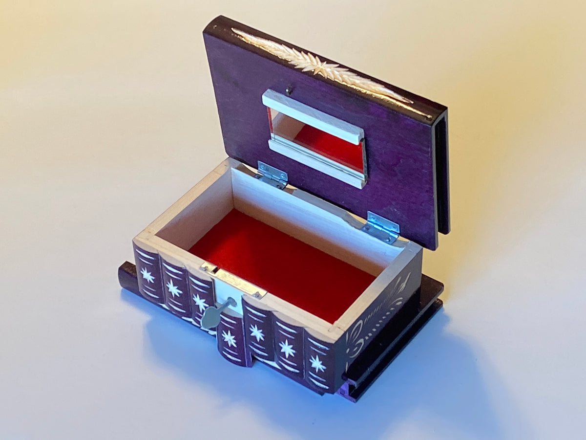 Romanian Secret Puzzle Box (Purple)